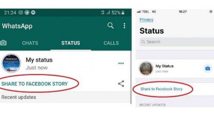 Cara agar Status WA Otomatis Terunggah di Facebook Sekaligus