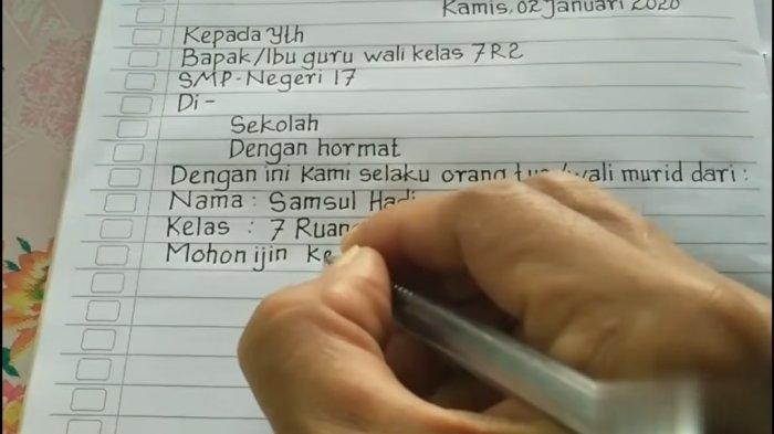 Contoh Surat Izin Sekolah SD, SMP, SMA yang baik dan benar