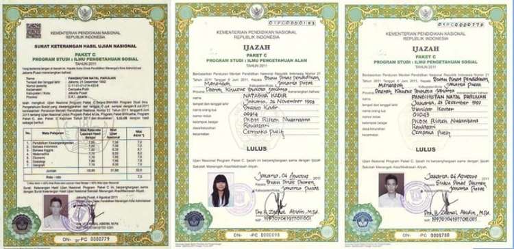 Contoh Ijazah SMA Asli yang Sah Jurusan IPA dan IPS