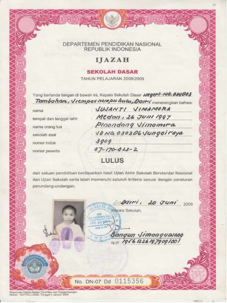 Ijazah SD Asli atau Tidak? Ini Format dan Ciri-cirinya