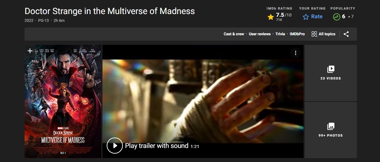 Sinopsis Film ﻿Doctor Strange in the Multiverse of Madness: Mantra Terlarang