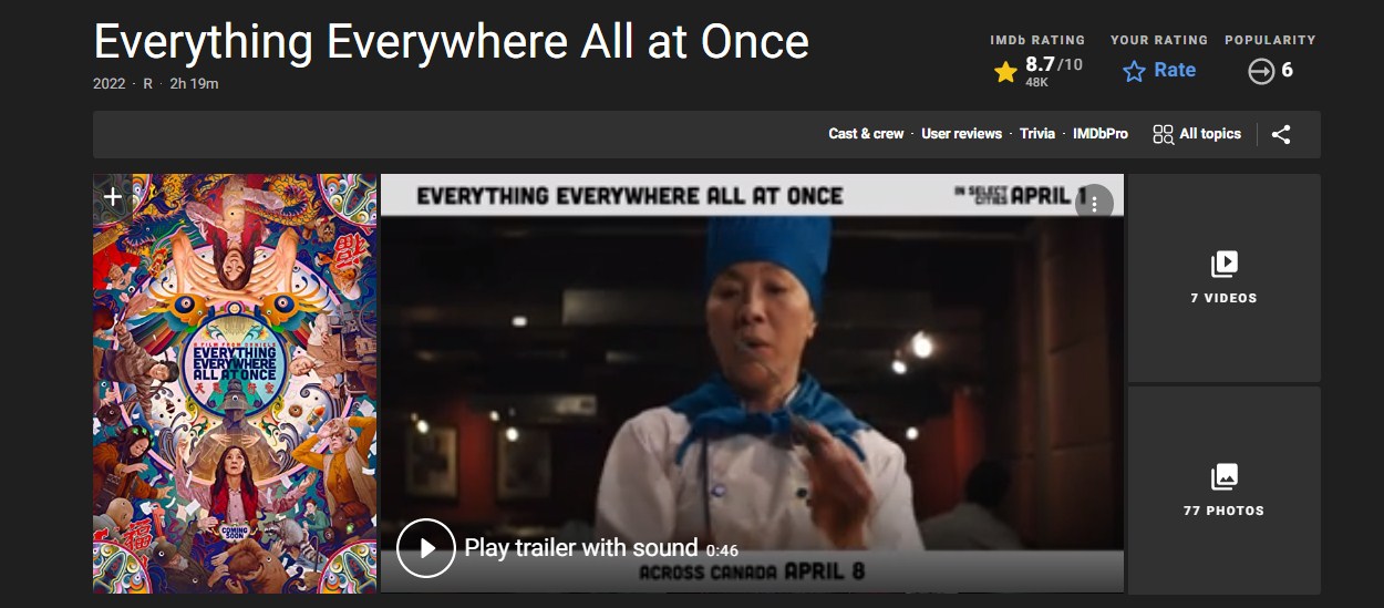 Sinopsis Film Everything Everywhere All at Once (2022): Kisah Imigran Tiongkok Selamatkan Dunia