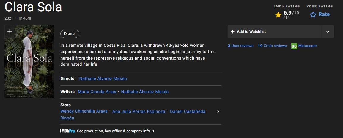 Sinopsis Film Clara Sola (2021): Wanita Yang Religius atau?