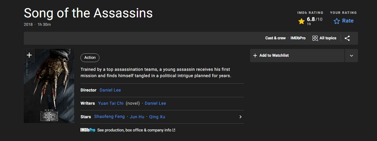 Sinopsis Film Song of the Assassins (2022): Pemuda pada Misi Pertamanya