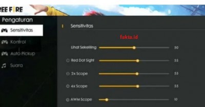 Cara Setting Sensitivitas Frontal Gaming 'Aura; di Game Free Fire