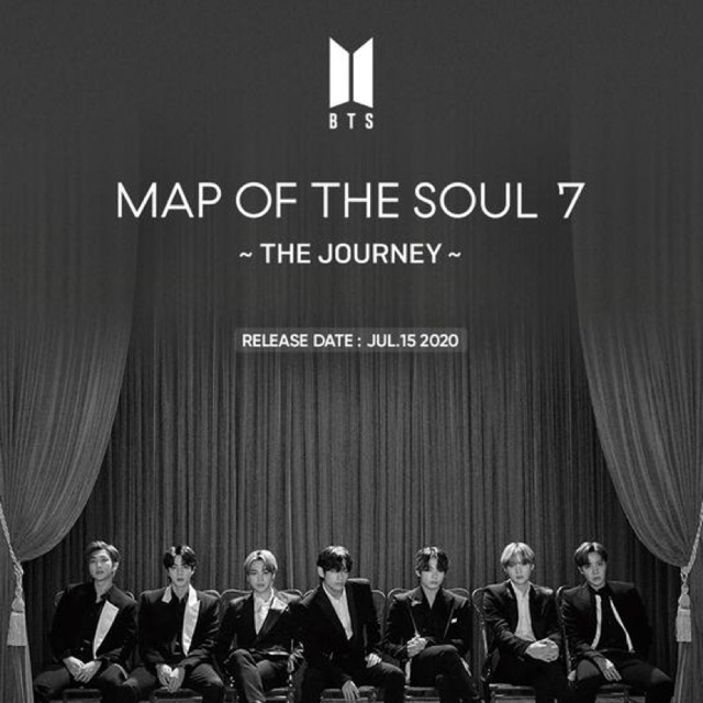 Album BTS Map of The Soul: 7 - The Journey 'Sold Out' di Tower Records Shibuya