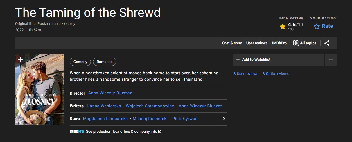 Sinopsis Film The Taming of The Shrewd (2022): Pernikahan Kakak Adik yang Membingungkan