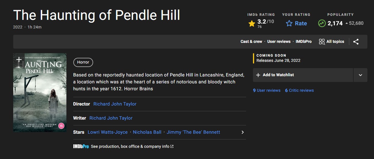 Sinopsis Film The Haunting of Pendle Hill (2022): Jalan Hutan yang Dijaga oleh Kekuatan Ghaib