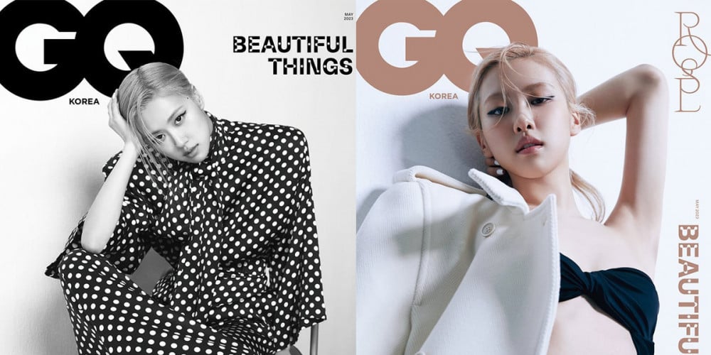 Potret Rosé BLACKPINK 'Saint Laurent' di sampul 'GQ Korea'