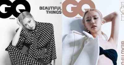 Potret Rosé BLACKPINK 'Saint Laurent' di sampul 'GQ Korea'